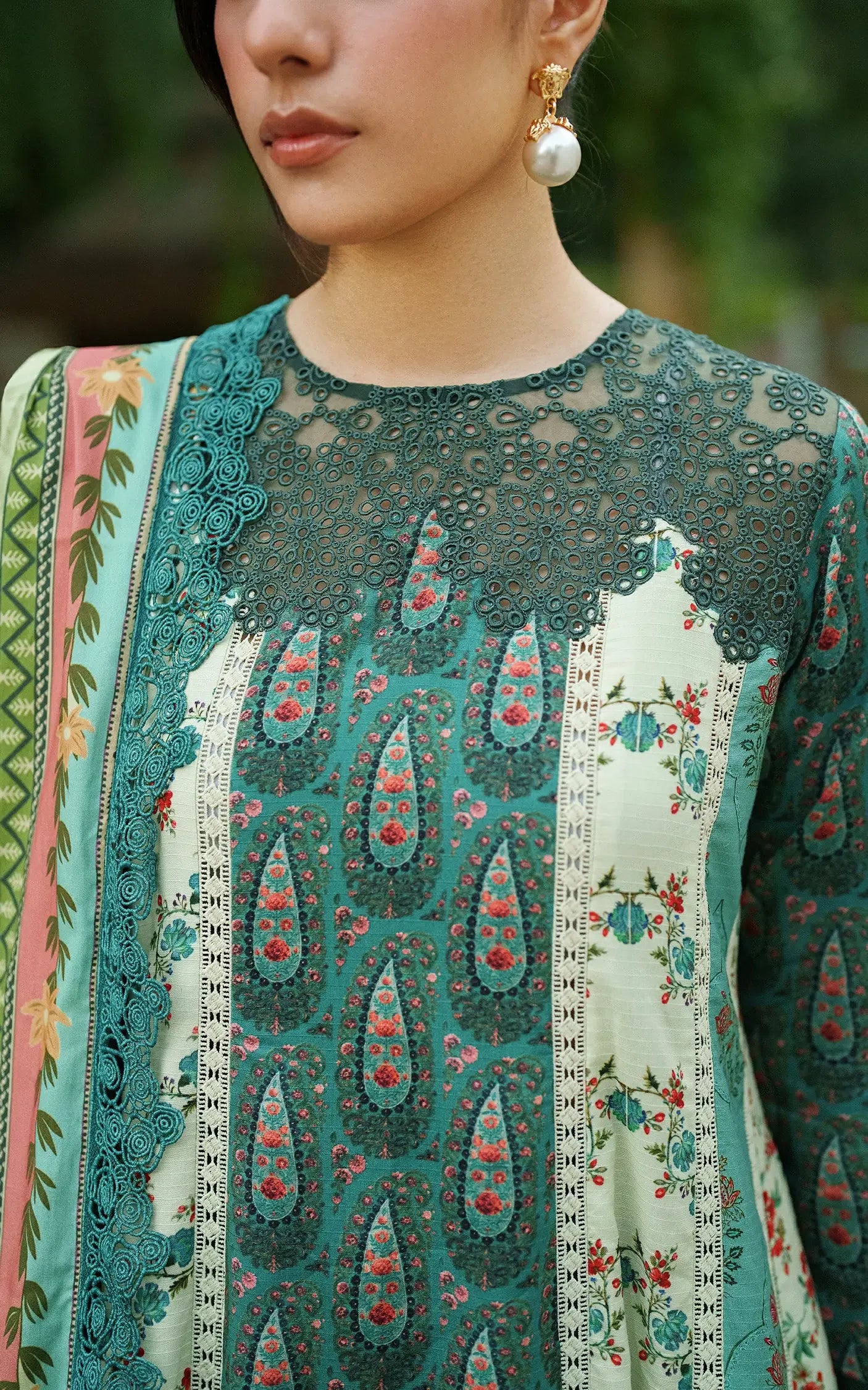 Botanical Breeze-MWL25-10 | 3pcs Embroidered Unstitched Winter