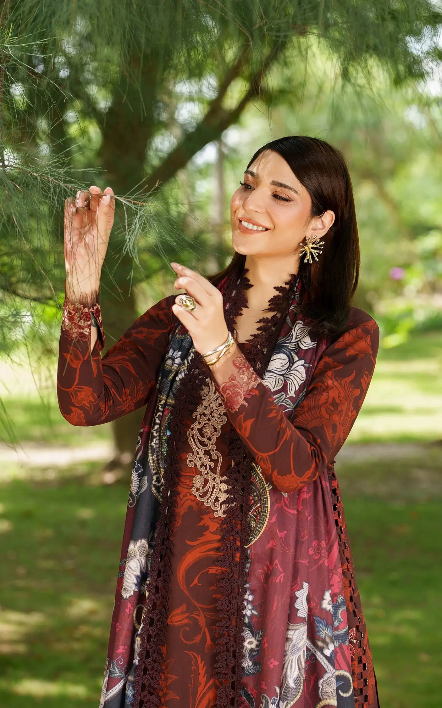 Crimson Chill | 3pcs Embroidered Unstitched Winter