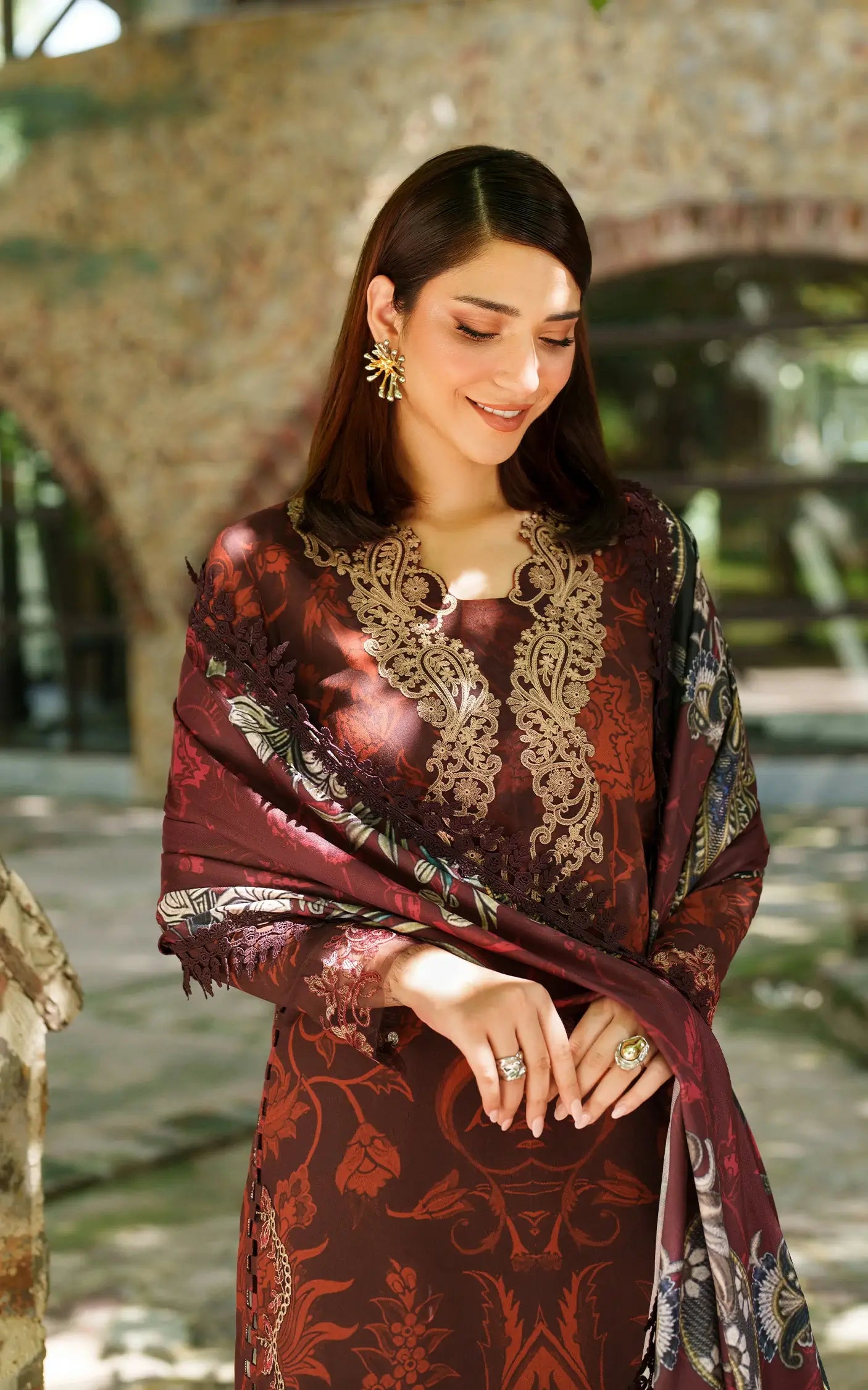 Crimson Chill | 3pcs Embroidered Unstitched Winter