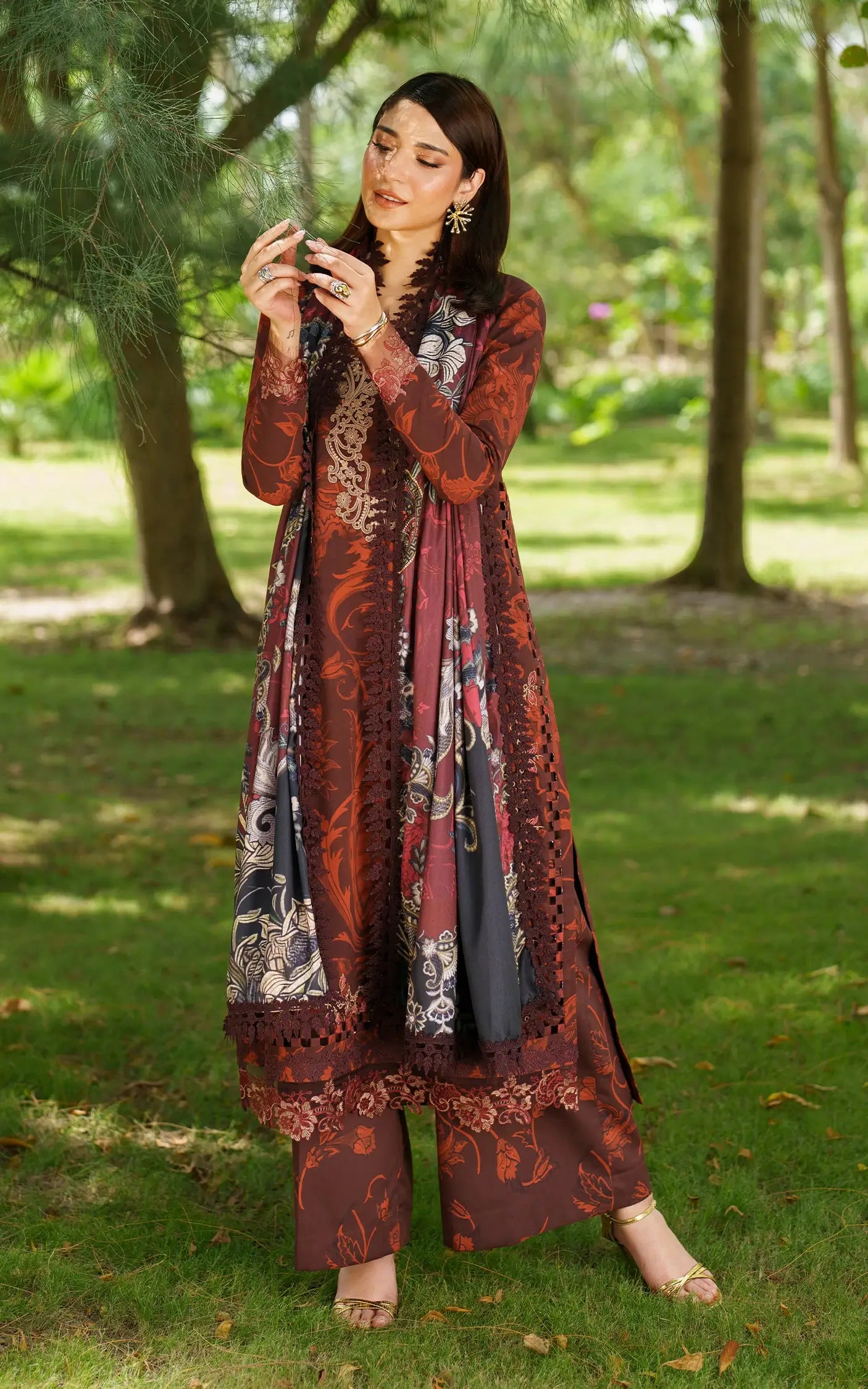 Crimson Chill | 3pcs Embroidered Unstitched Winter