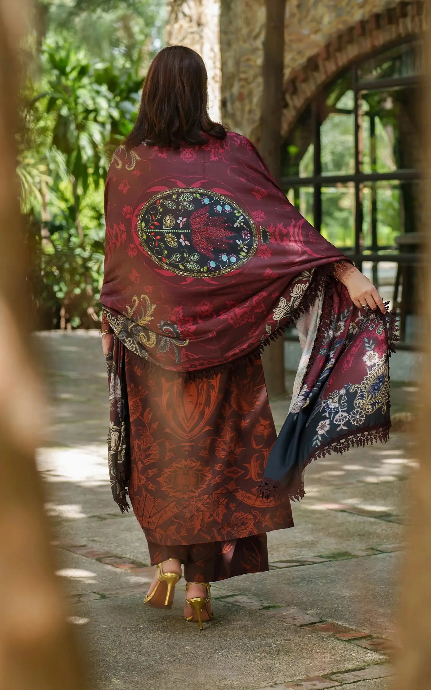 Crimson Chill | 3pcs Embroidered Unstitched Winter
