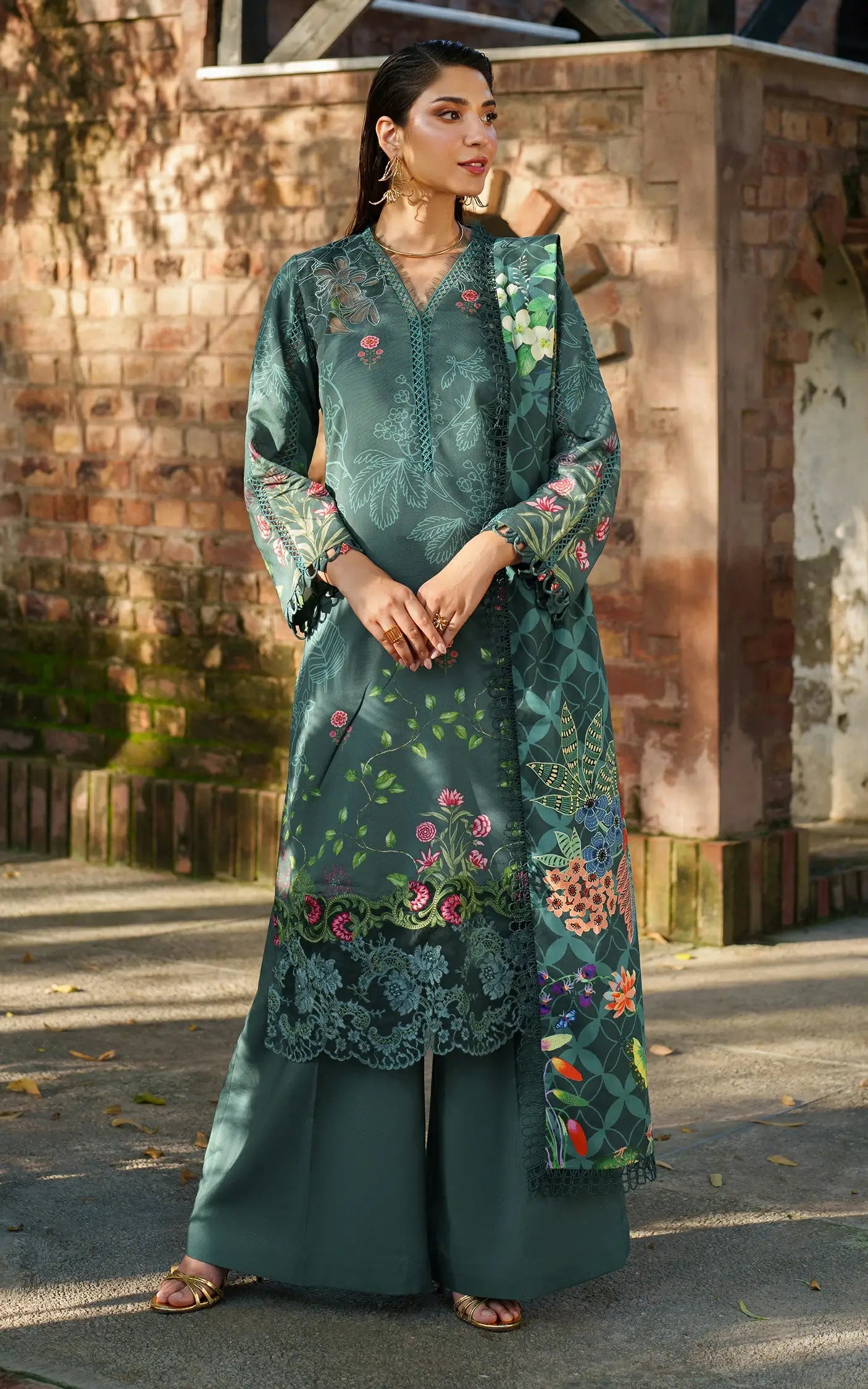 Frosted Petals | 3pcs Embroidered Unstitched Winter