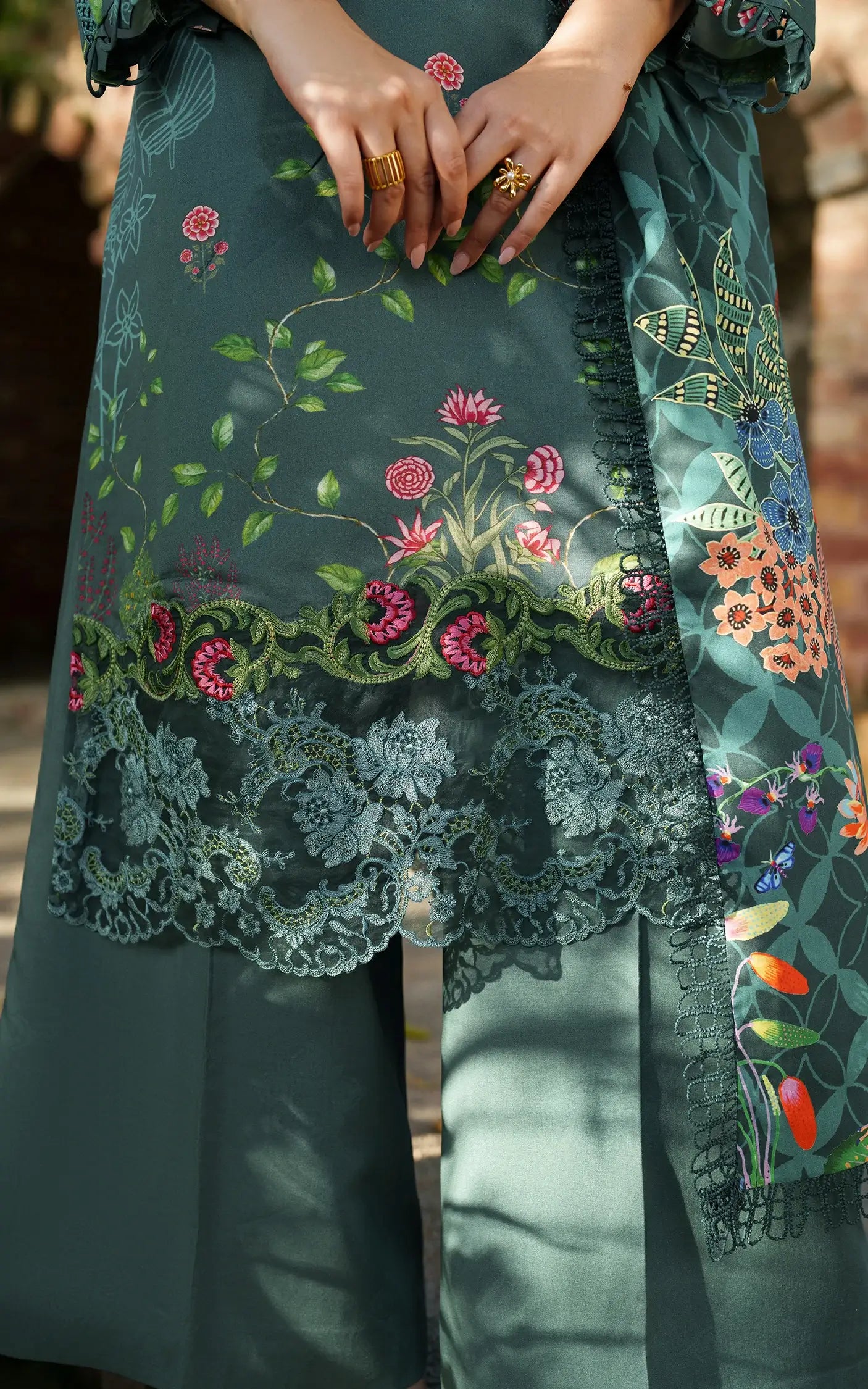 Frosted Petals | 3pcs Embroidered Unstitched Winter