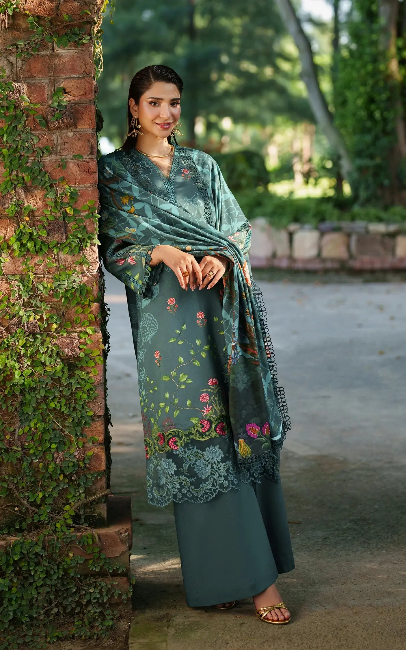 Frosted Petals | 3pcs Embroidered Unstitched Winter