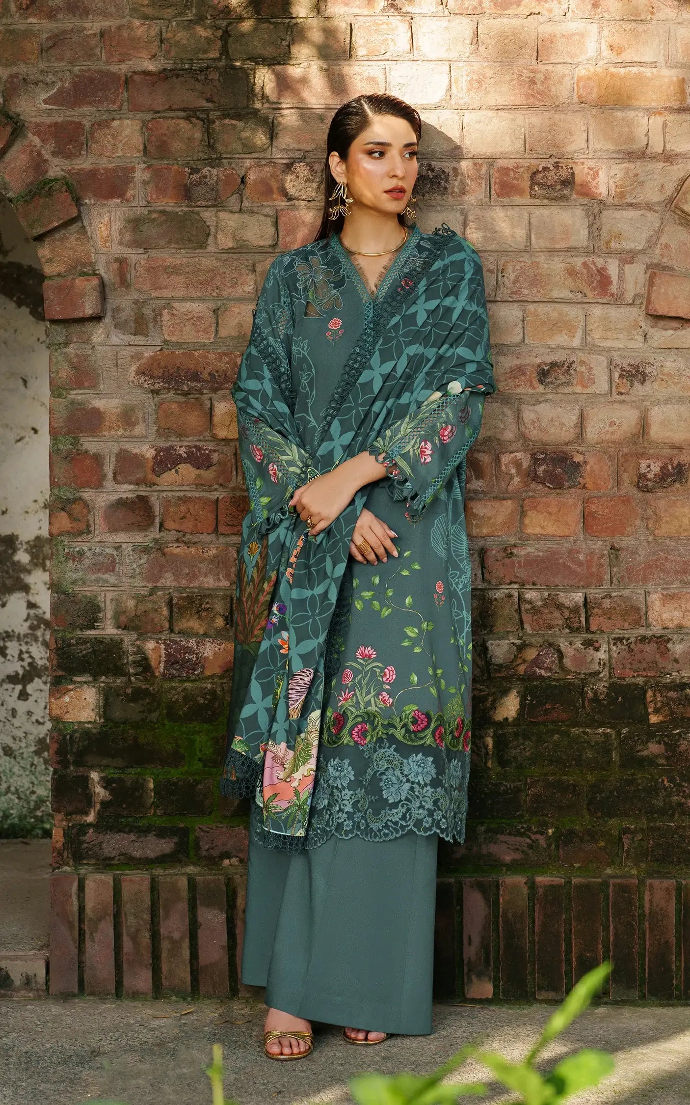 Frosted Petals | 3pcs Embroidered Unstitched Winter