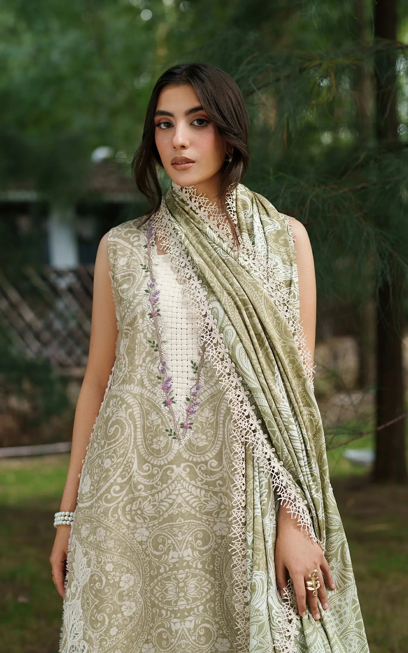 Frozen Dew-MWL25-07 | 3pcs Embroidered Stitched Suit