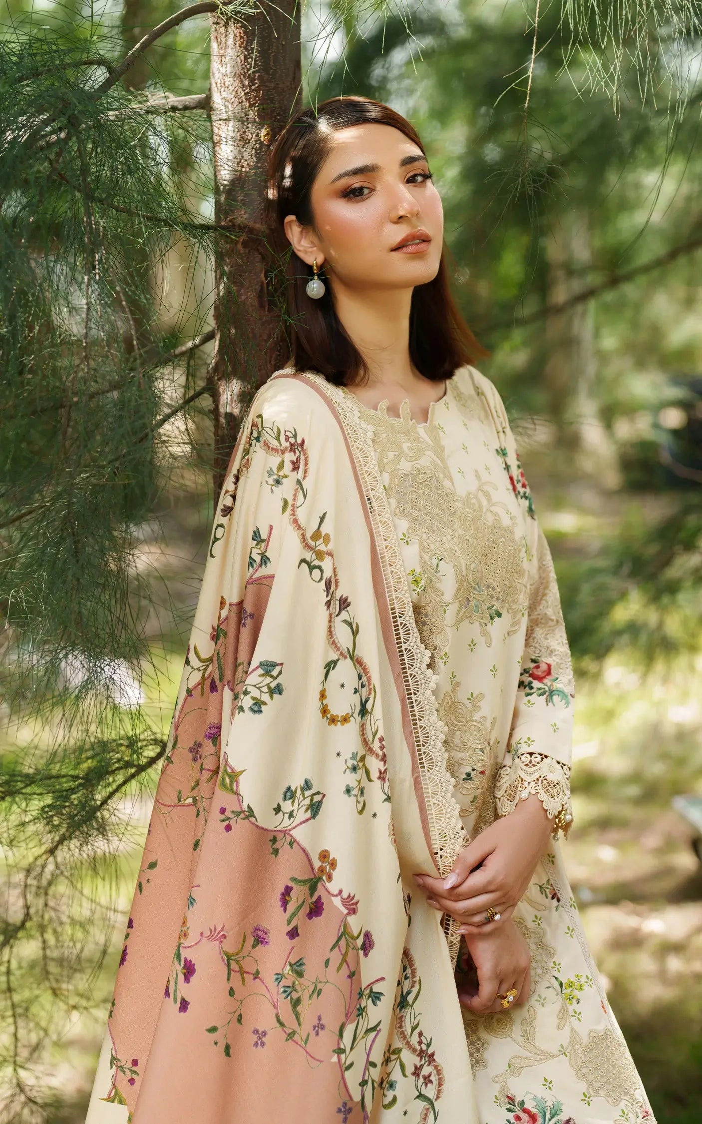 Misty Meadows | 3pcs Embroidered Unstitched Winter