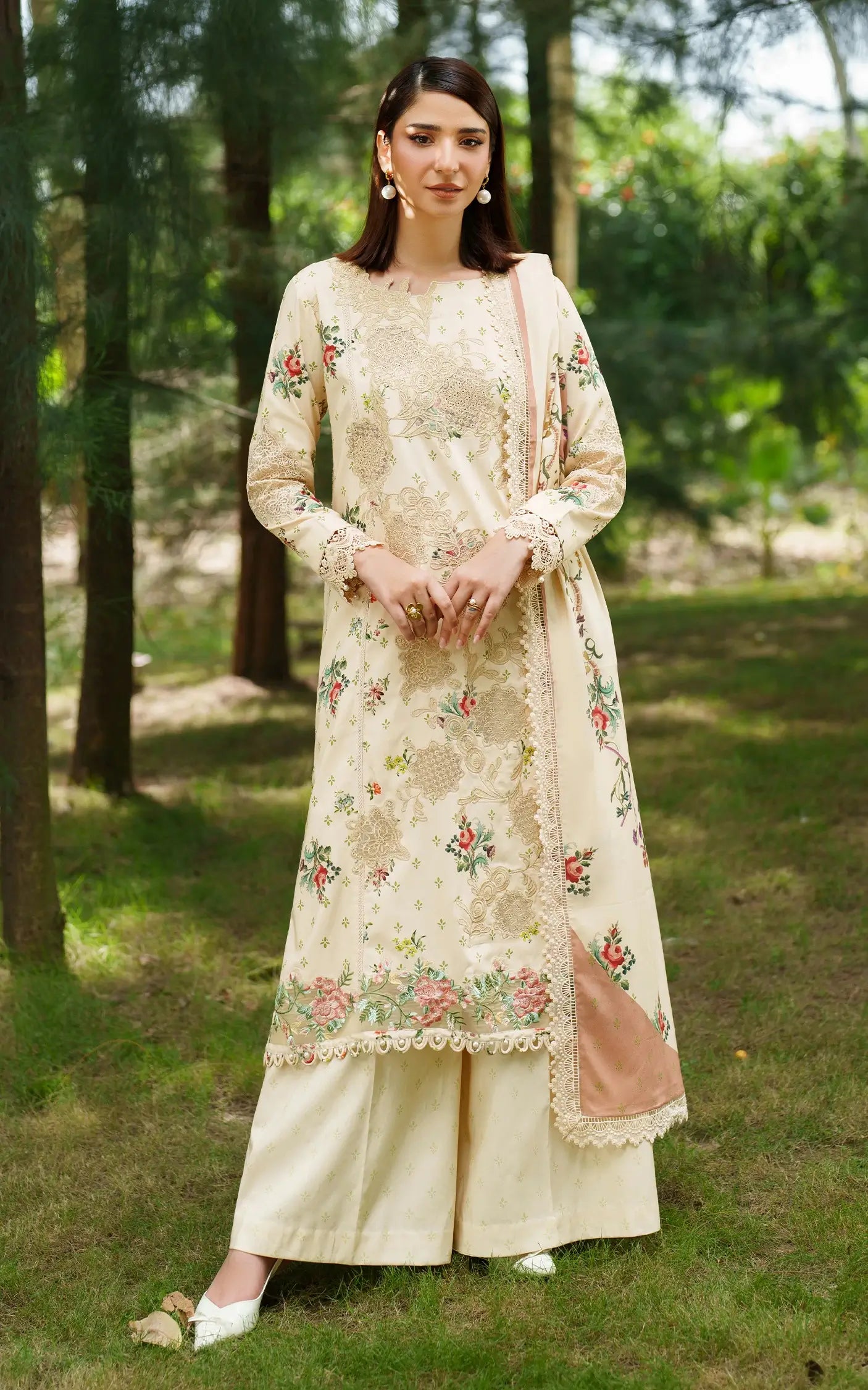 Misty Meadows | 3pcs Embroidered Unstitched Winter