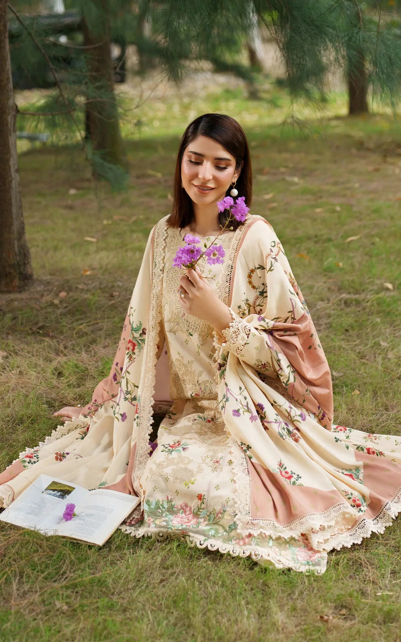 Misty Meadows | 3pcs Embroidered Unstitched Winter