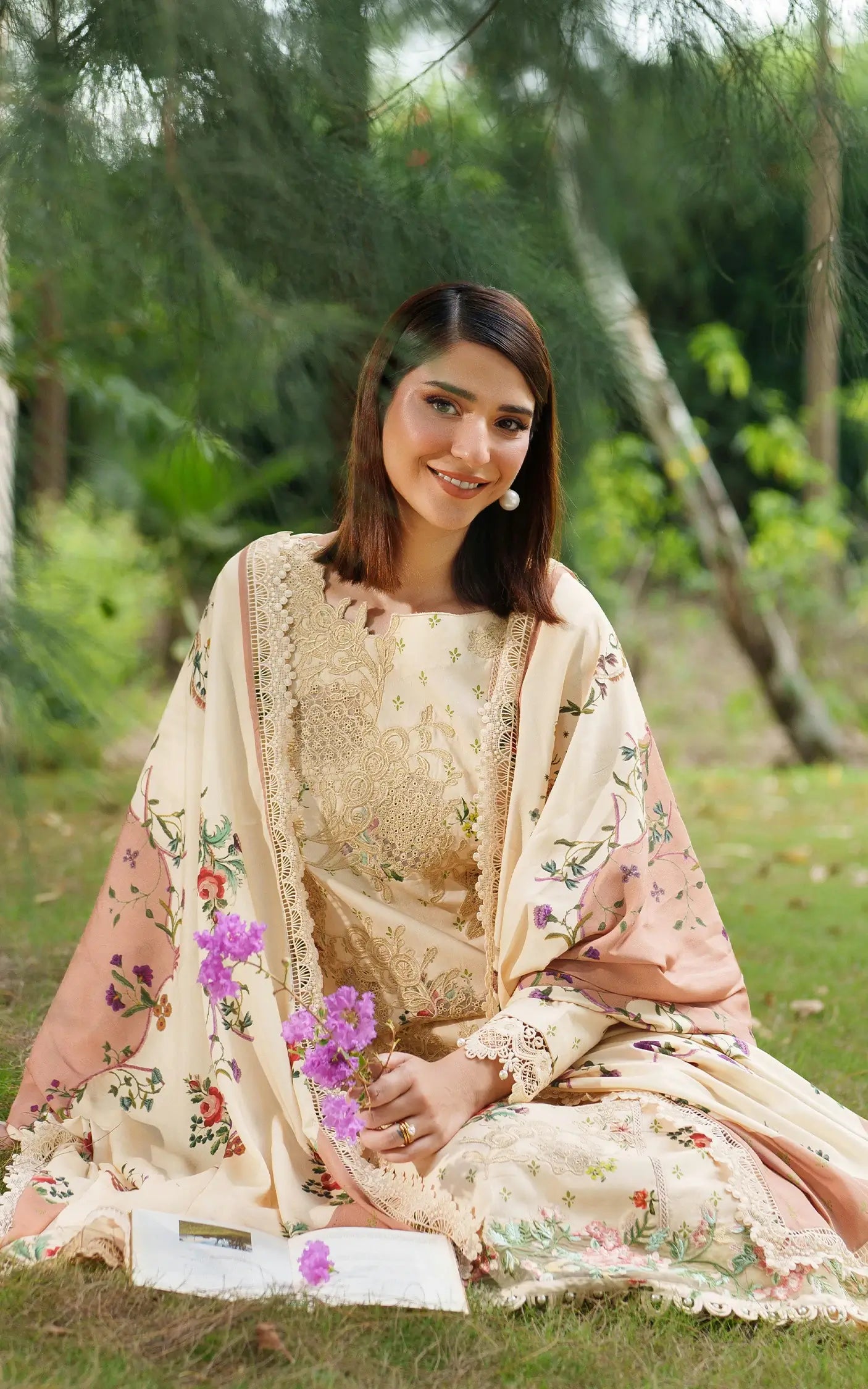 Misty Meadows | 3pcs Embroidered Unstitched Winter