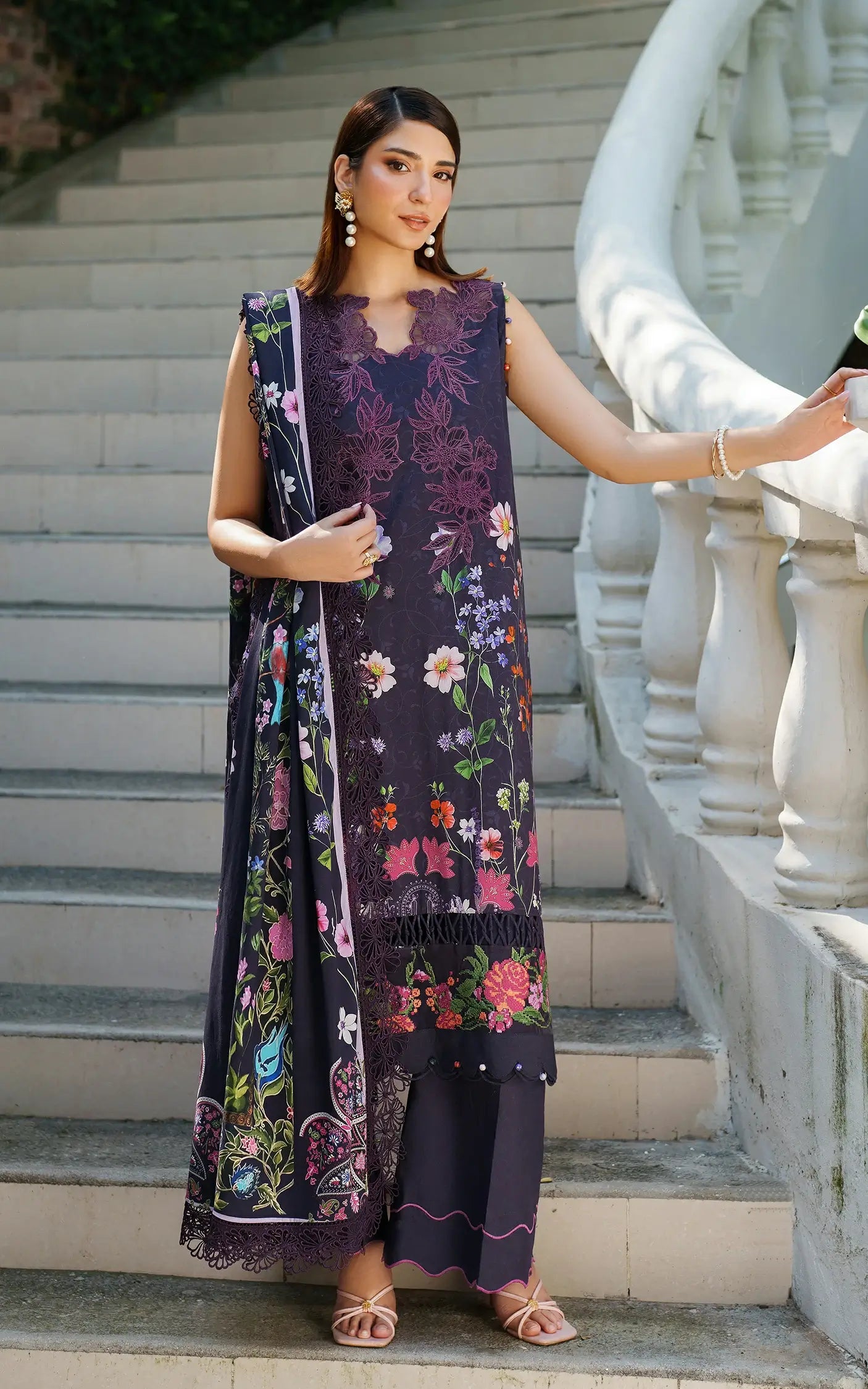 Winter Rose | 3pcs Embroidered Unstitched Winter