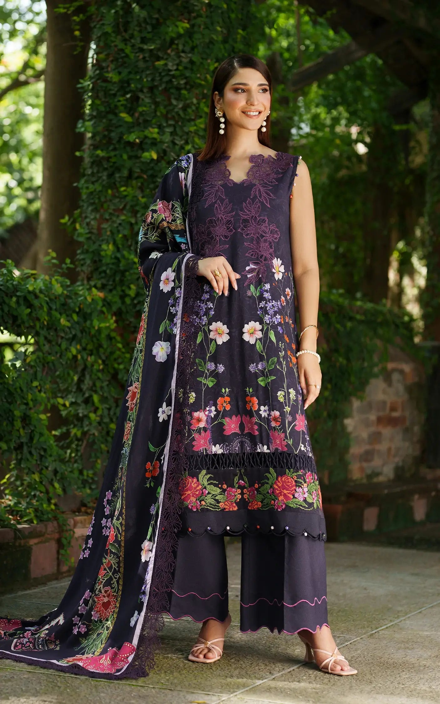 Winter Rose | 3pcs Embroidered Unstitched Winter