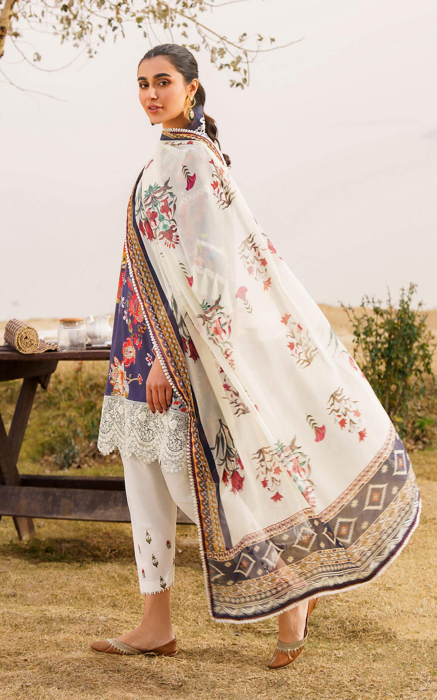 ALORA-U141M003 | Unstitched Lawn