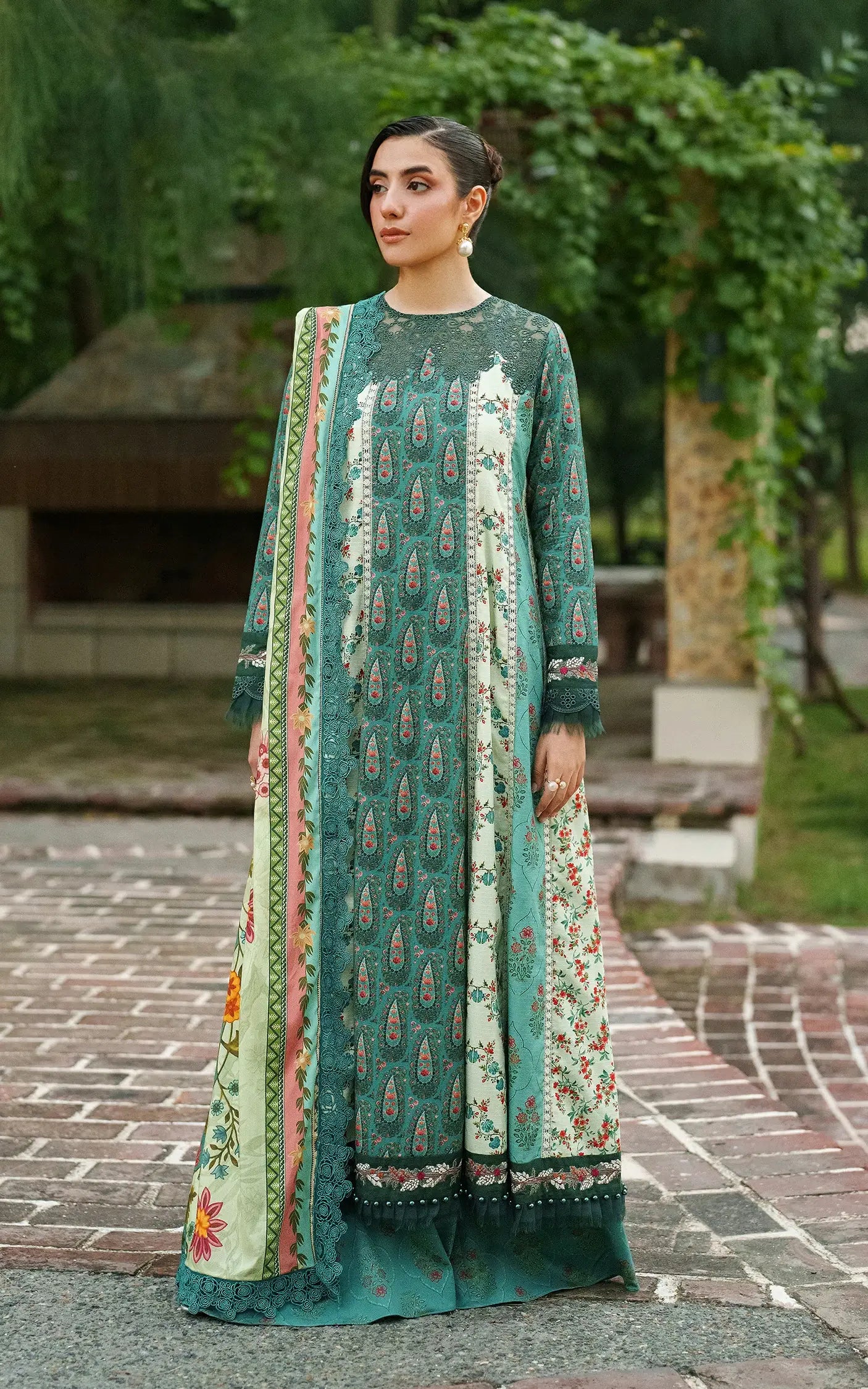 Botanical Breeze-MWL25-10 | 3pcs Embroidered Stitched Suit