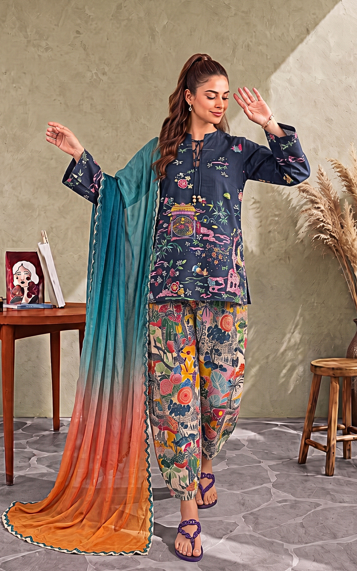 Kiana (CU26-03) | 3pcs Unstitched Cambric