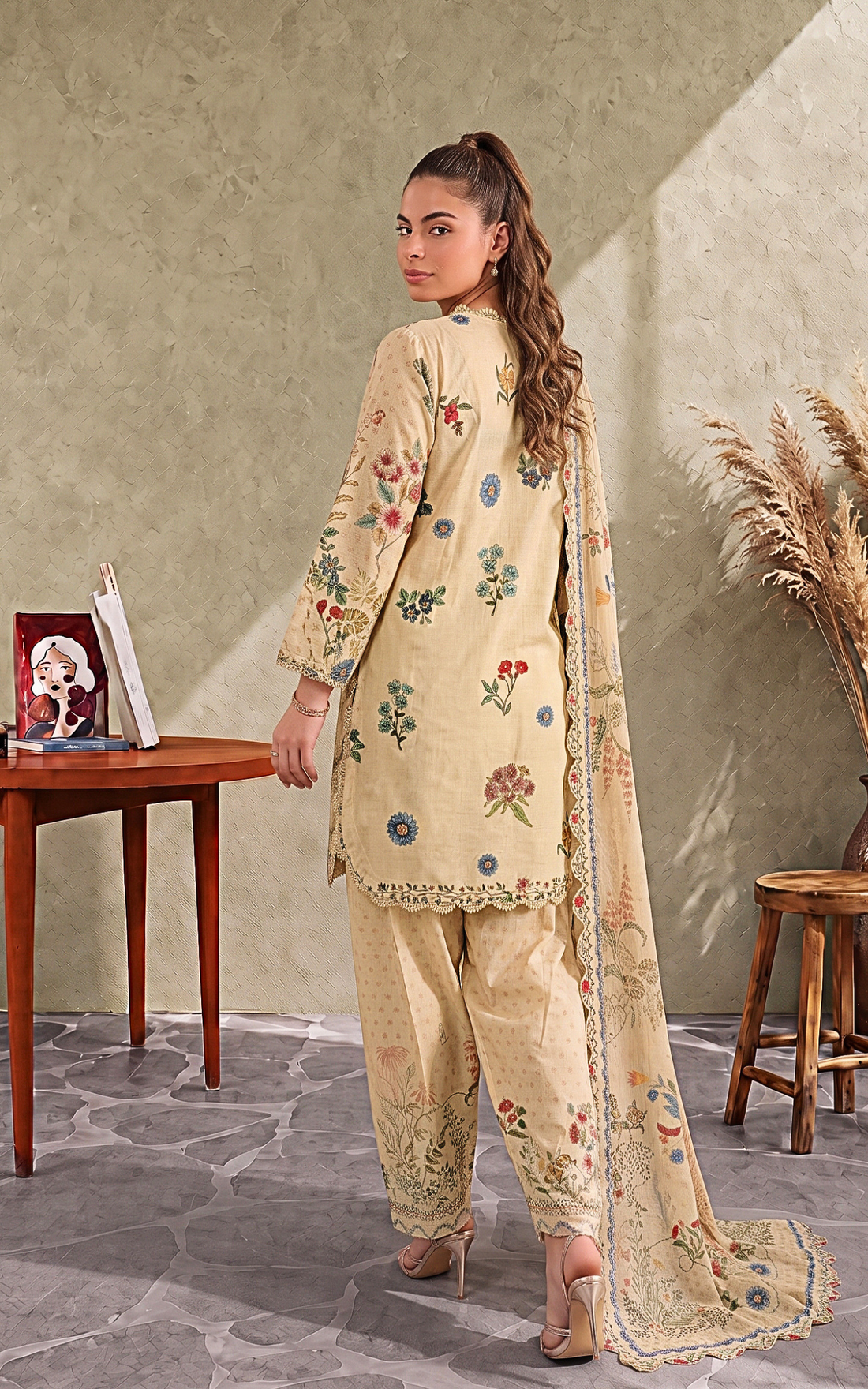 Seham (CU26-07) | 3pcs Unstitched Cambric