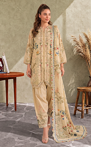 Seham (CU26-07) | 3pcs Unstitched Cambric