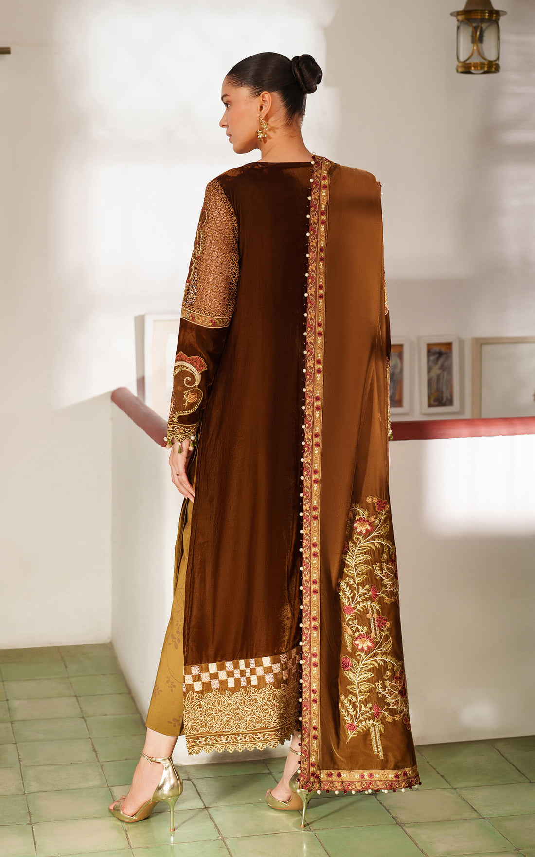 Cedar LWC25-08 | 3pcs Embroidered Unstitched Winter