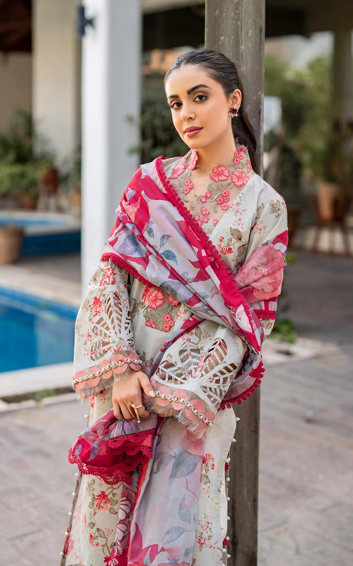 Chambeli MK-08 | Unstitched Lawn - Shop Now at Asifa and Nabeel