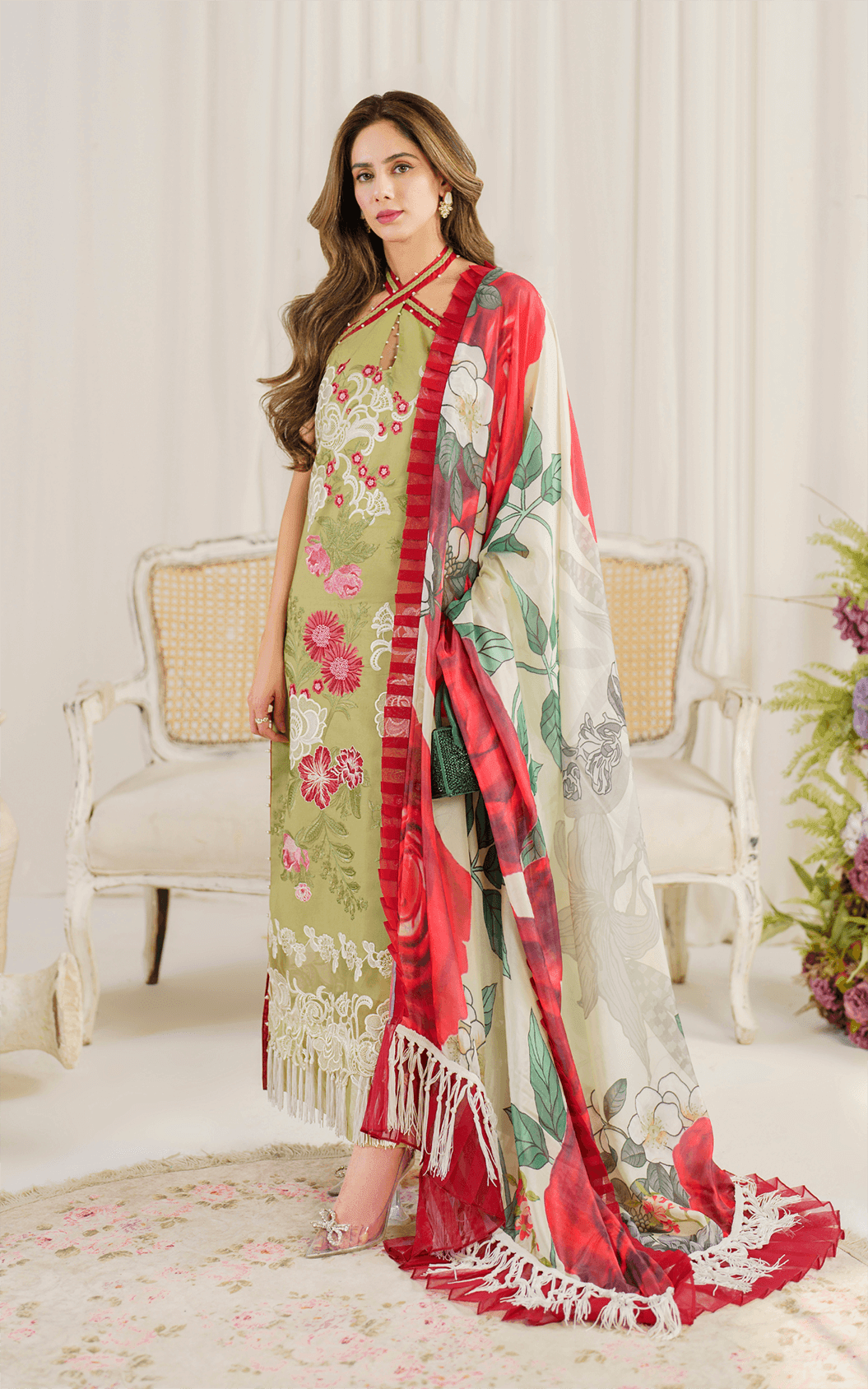 Cosmos (PP-7) | Unstitched Lawn - Shop Now at Asifa and Nabeel