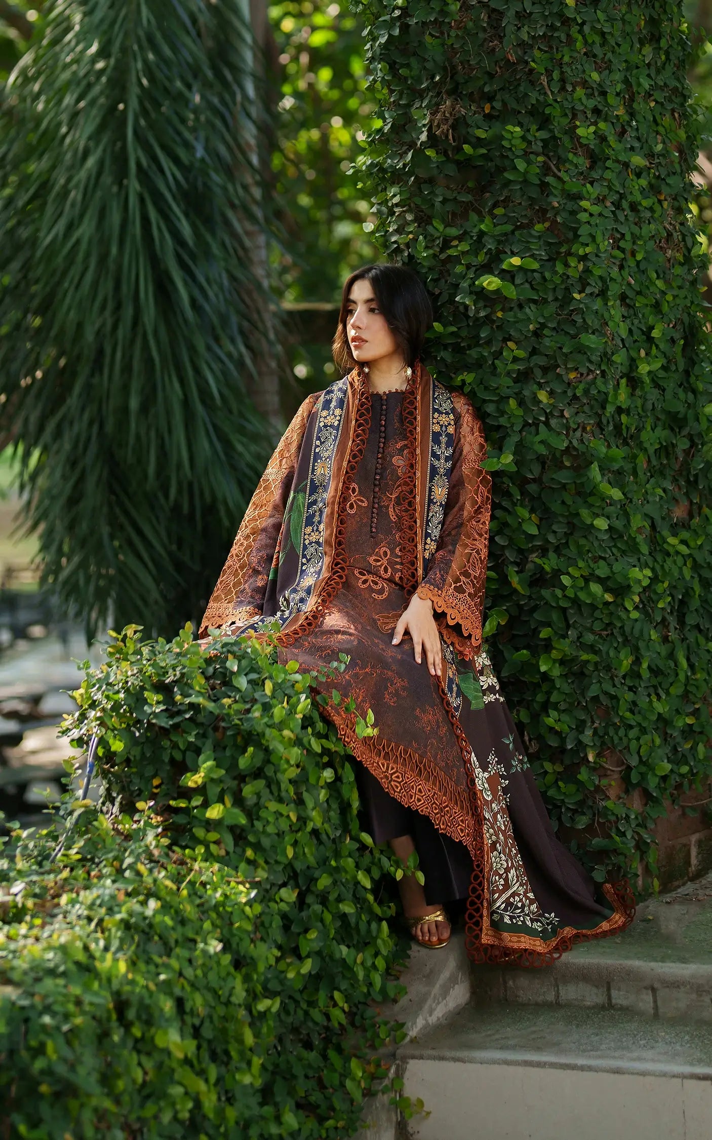 Forest Calm-MWL25-04 | 3pcs Embroidered Stitched Suit