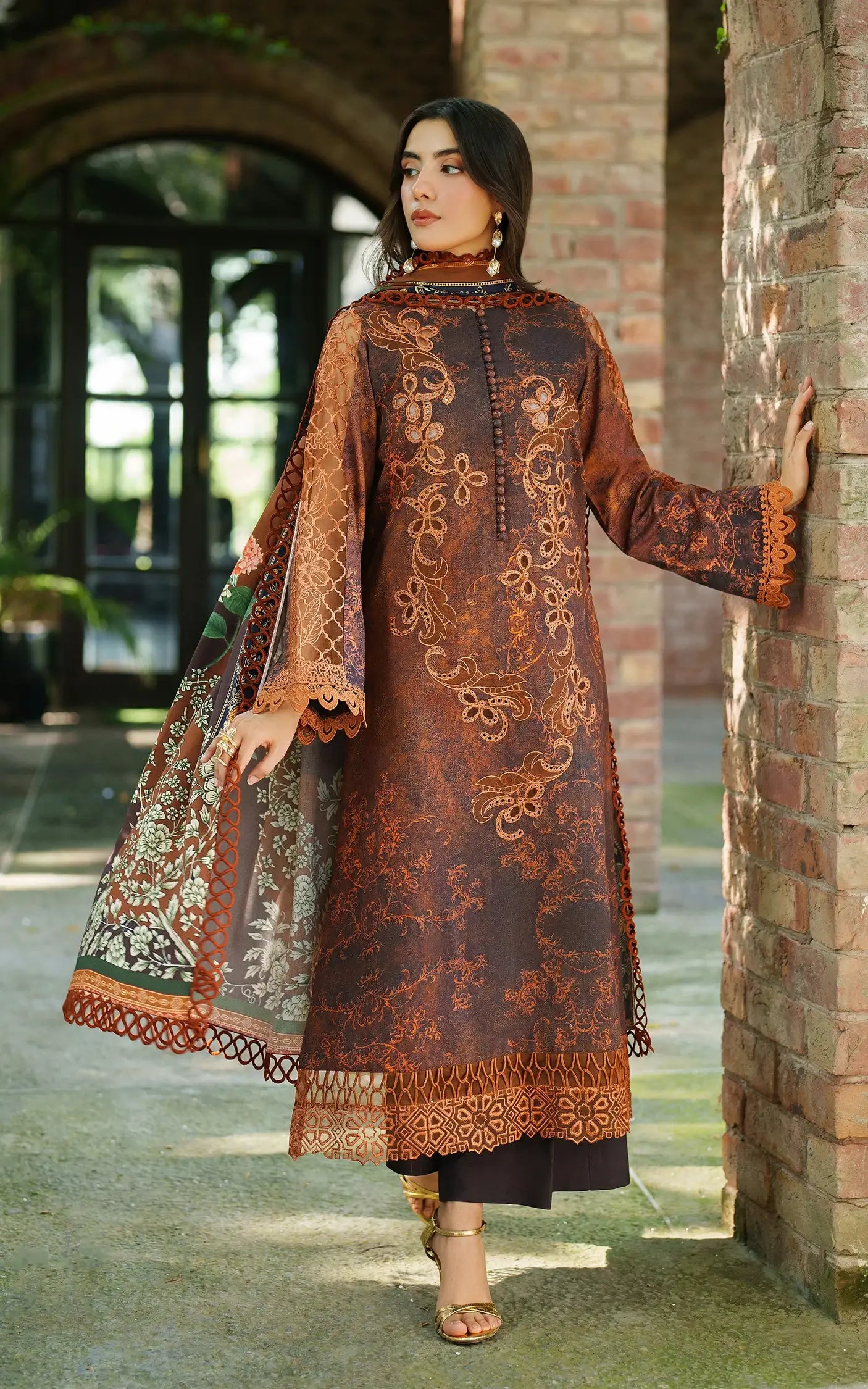 Forest Calm-MWL25-04 | 3pcs Embroidered Stitched Suit