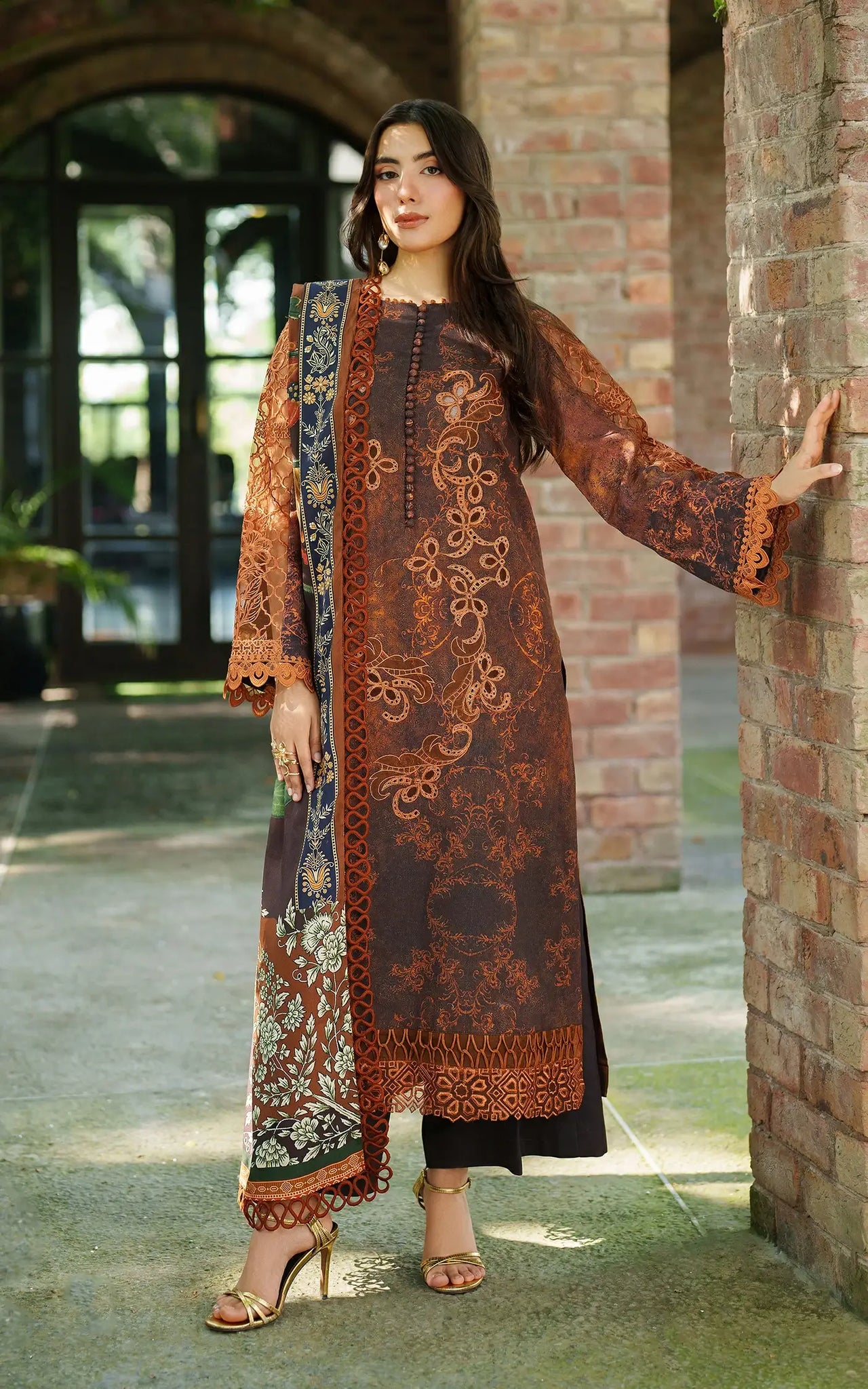 Forest Calm-MWL25-04 | 3pcs Embroidered Stitched Suit