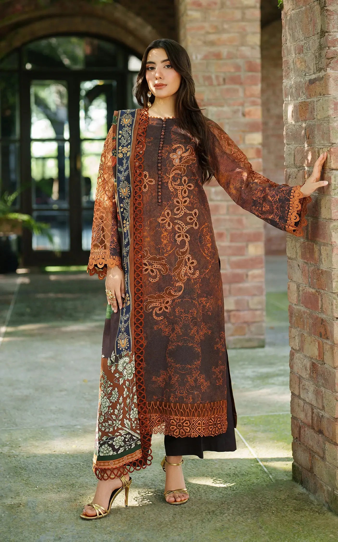 Forest Calm-MWL25-04 | 3pcs Embroidered Stitched Suit
