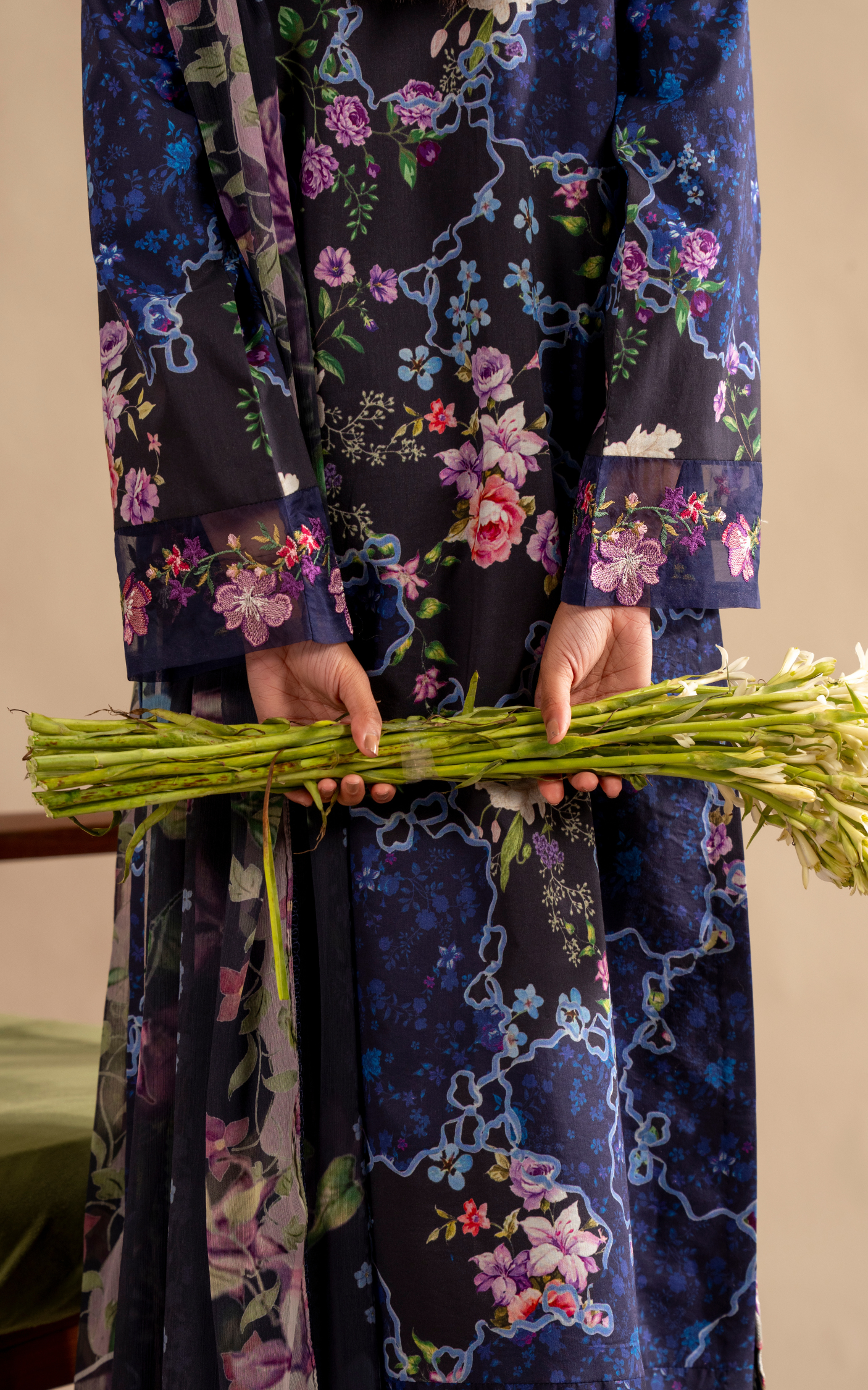 Indigo Craft MSSL-04 | 3pcs Embroidered Stitched Summer