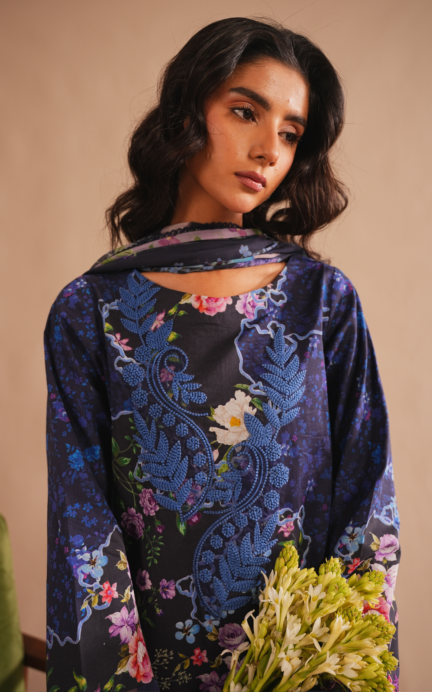 Indigo Craft MSSL-04 | 3pcs Embroidered Stitched Summer
