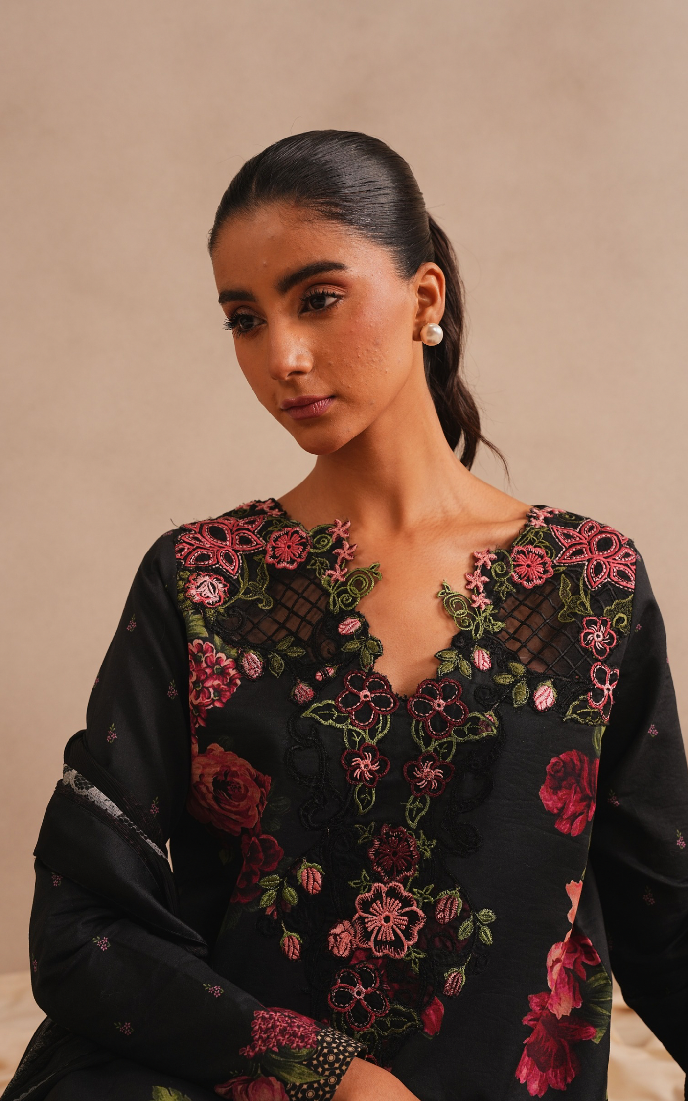 Azure Bloom MSSL-07 | 3pcs Embroidered Stitched Summer