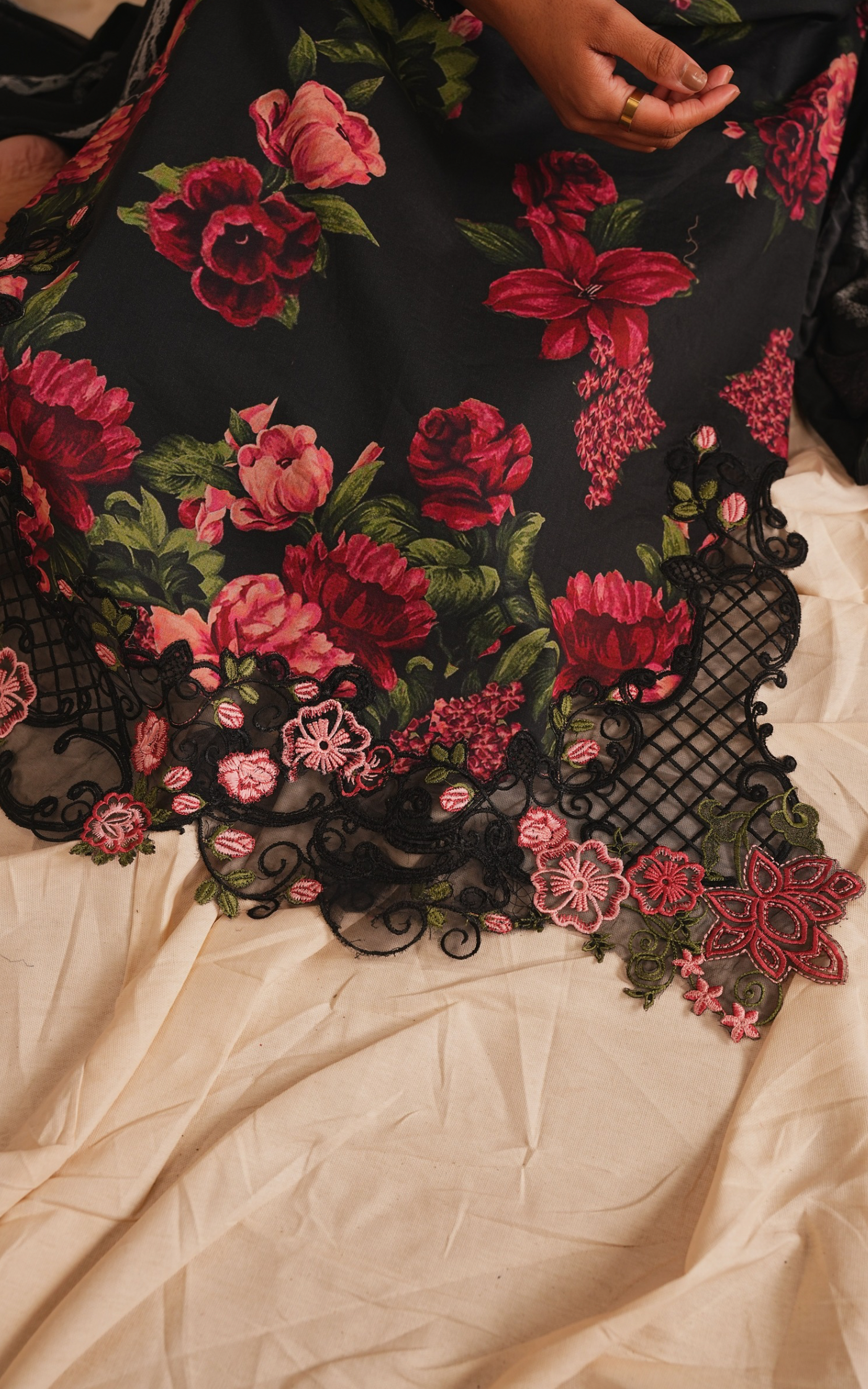 Azure Bloom MSSL-07 | 3pcs Embroidered Stitched Summer