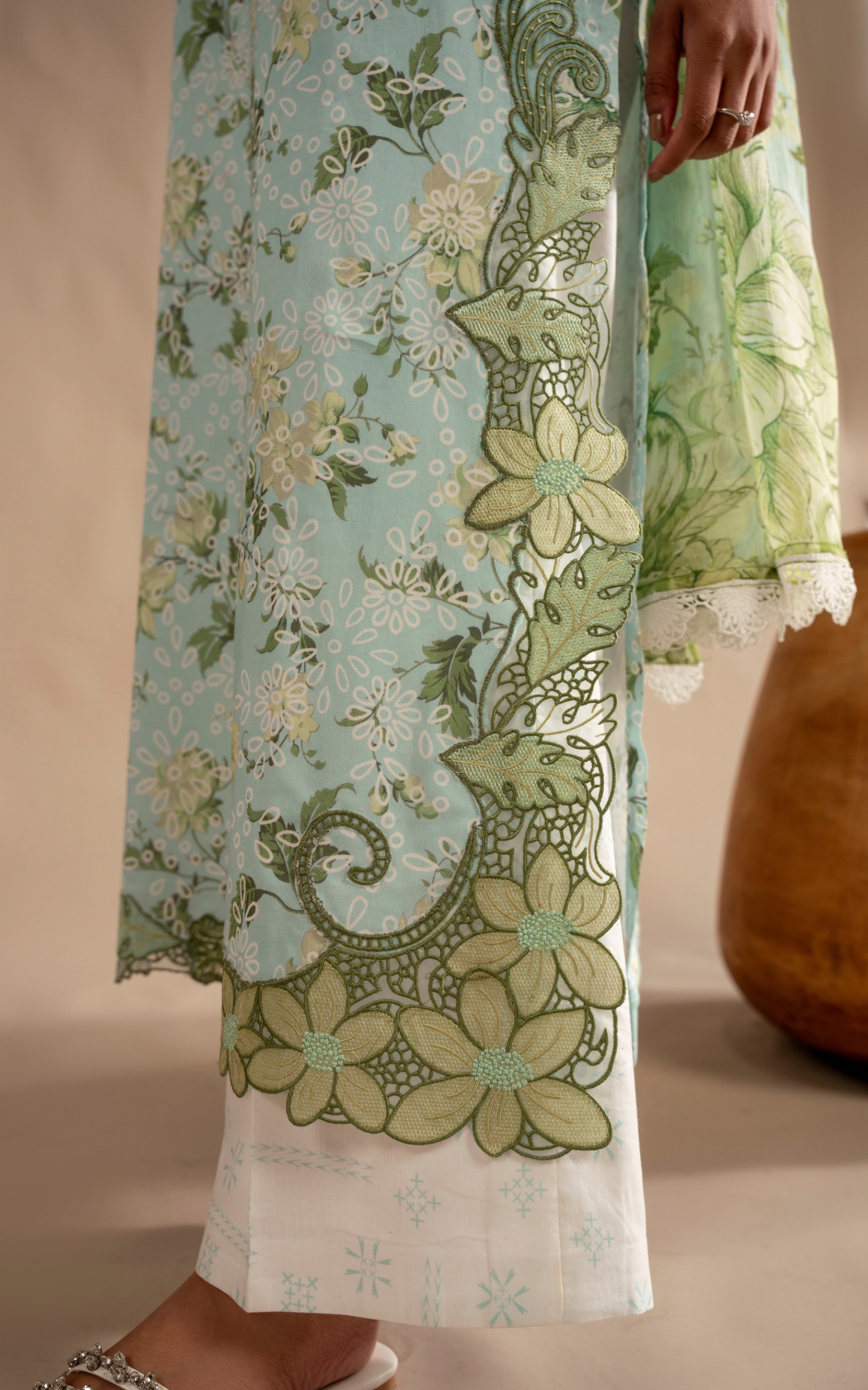 Mint Mosaic MSSL-12 | 3pcs Embroidered Unstitched Summer