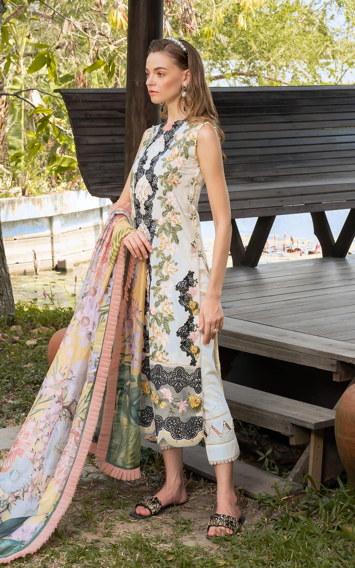 MYSTIQUE (RRL-09) | Unstitched Lawn’24 - Shop Now at Asifa and Nabeel