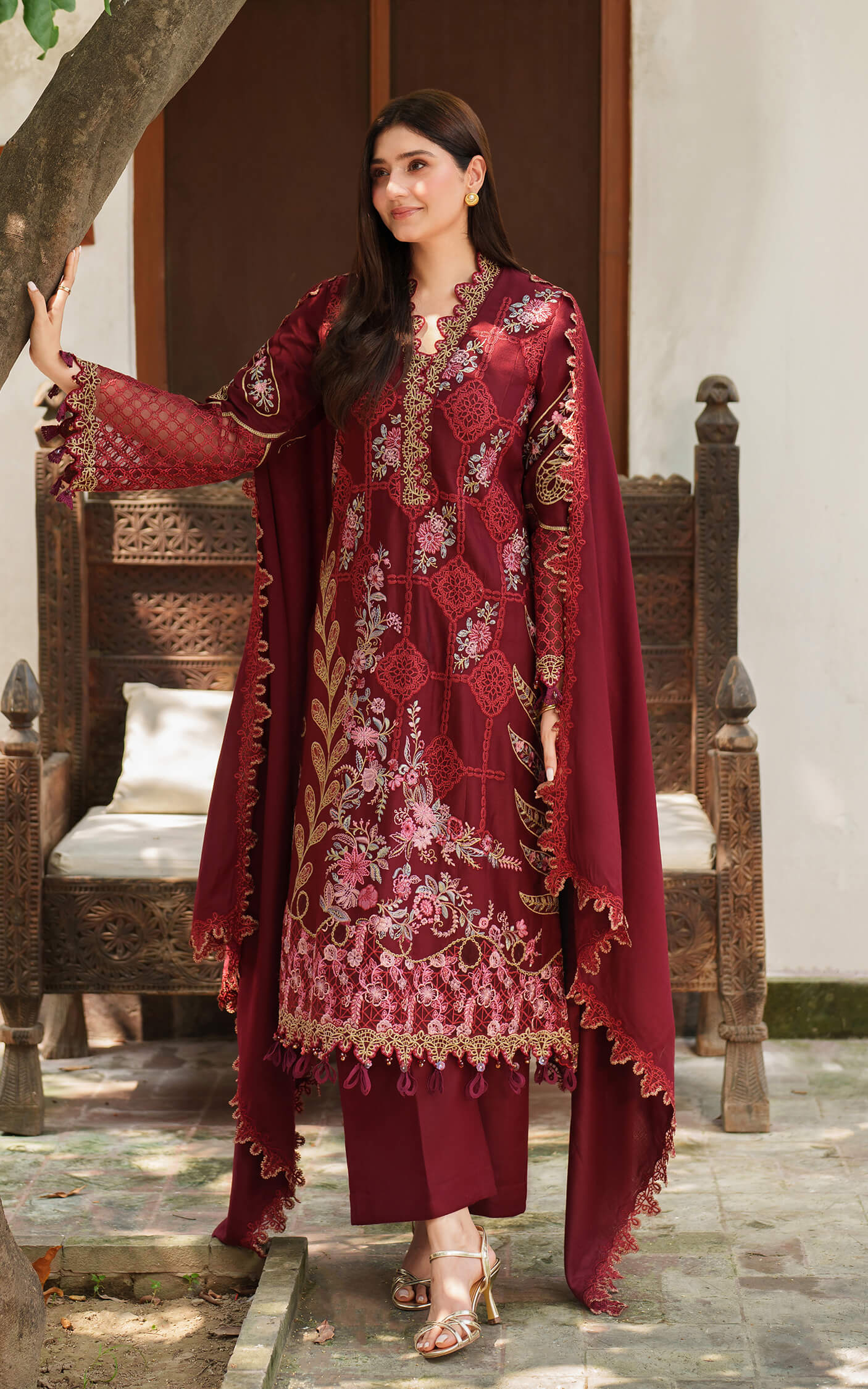 Mira LWC25-05 | 3pcs Embroidered Unstitched Winter