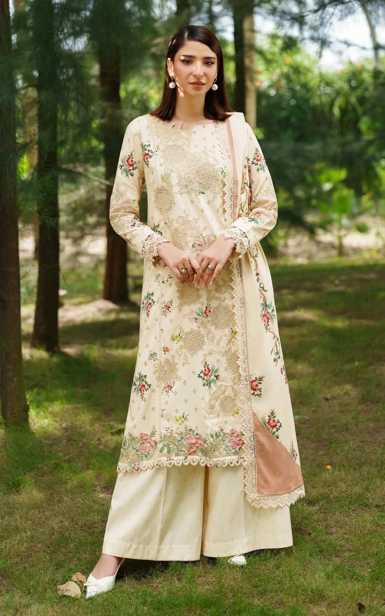 Misty Meadows | 3pcs Embroidered Unstitched Winter