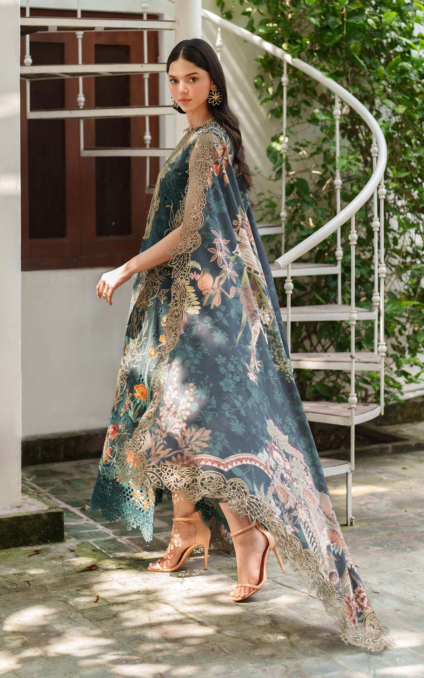 Nora LWC25-01 | 3pcs Embroidered Unstitched Winter