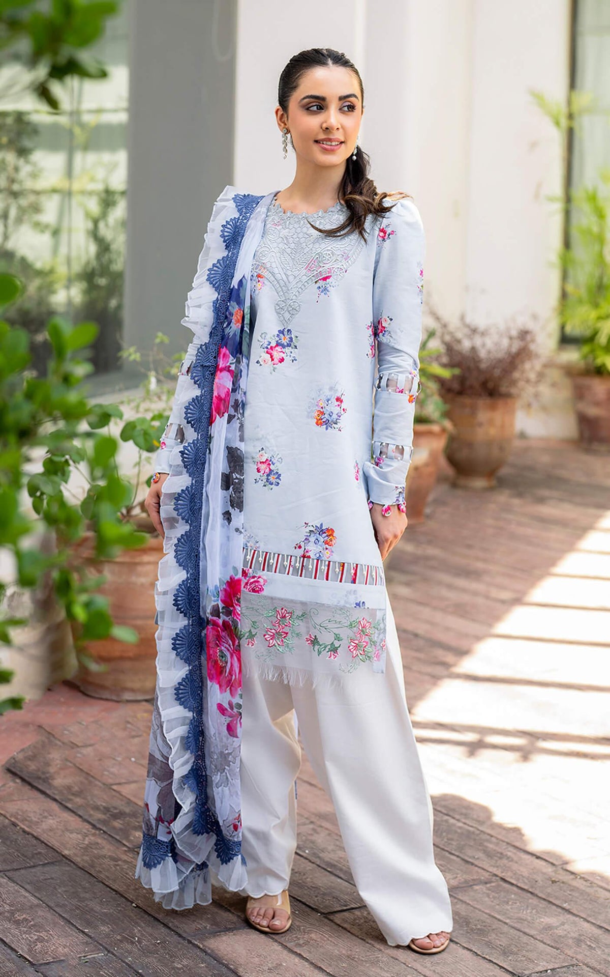 Pankh MK-03 | Unstitched Lawn - Shop Now at Asifa and Nabeel
