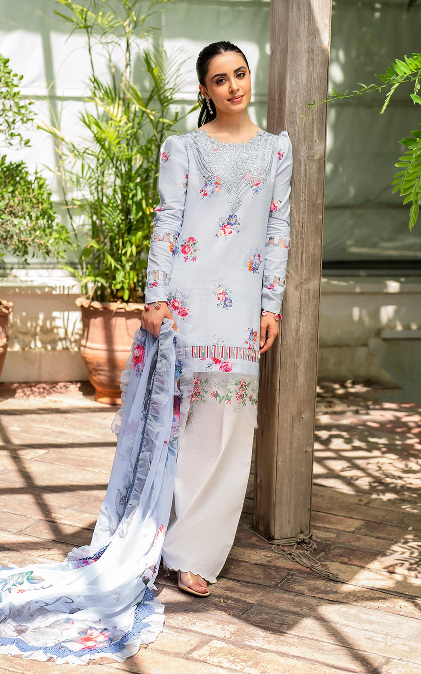 Pankh MK-03 | Unstitched Lawn - Shop Now at Asifa and Nabeel