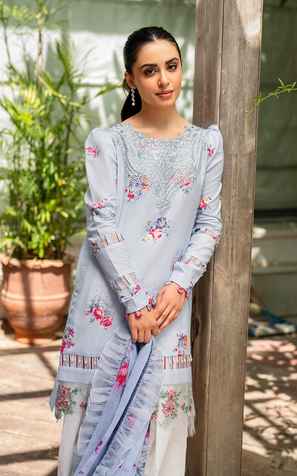 Pankh MK-03 | Unstitched Lawn - Shop Now at Asifa and Nabeel