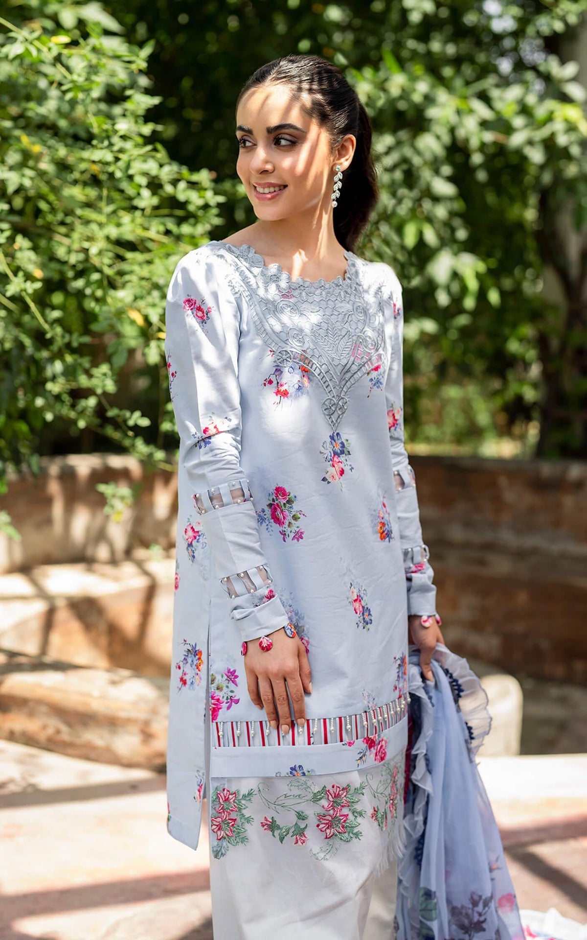 Pankh MK-03 | Unstitched Lawn - Shop Now at Asifa and Nabeel