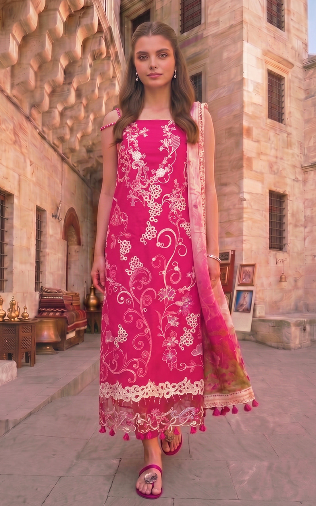 Fuchsia Allure (SL26-09) | 3pcs Embroidered Unstitched Summer