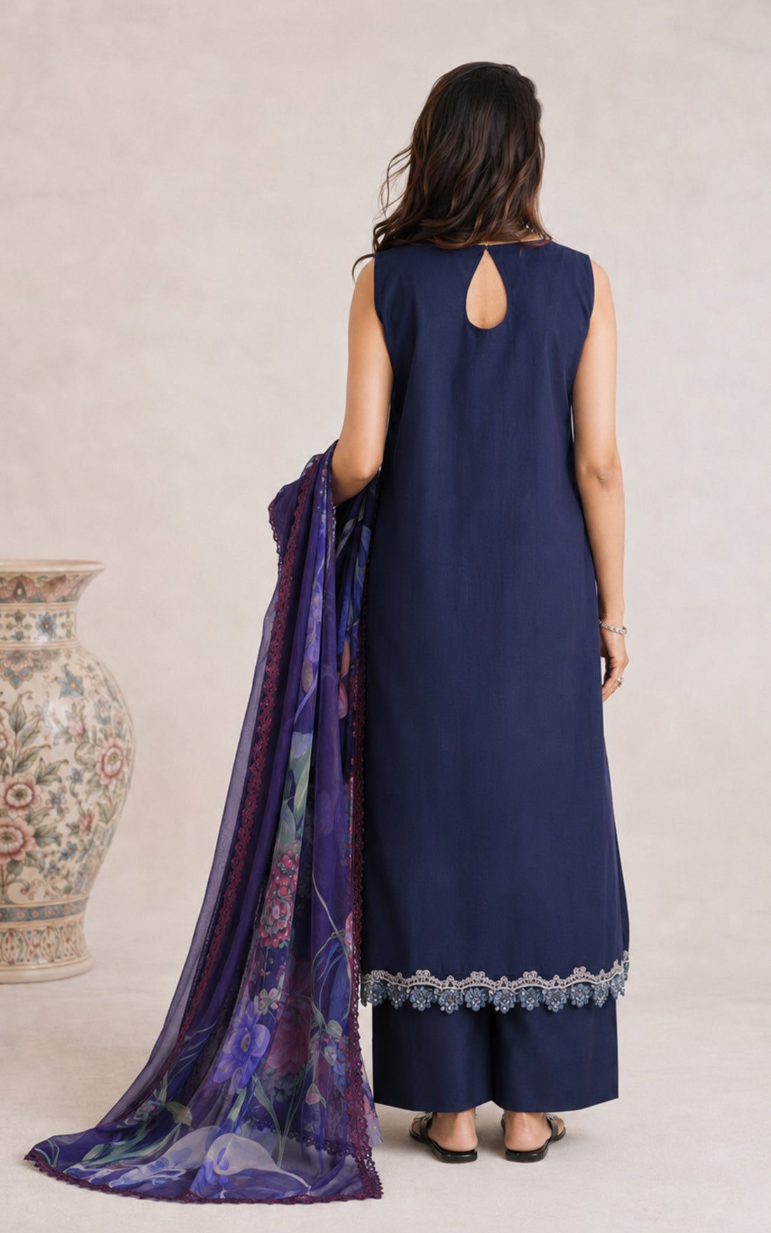 Azure Blue (SL26-14) | 3pcs Embroidered Unstitched Summer