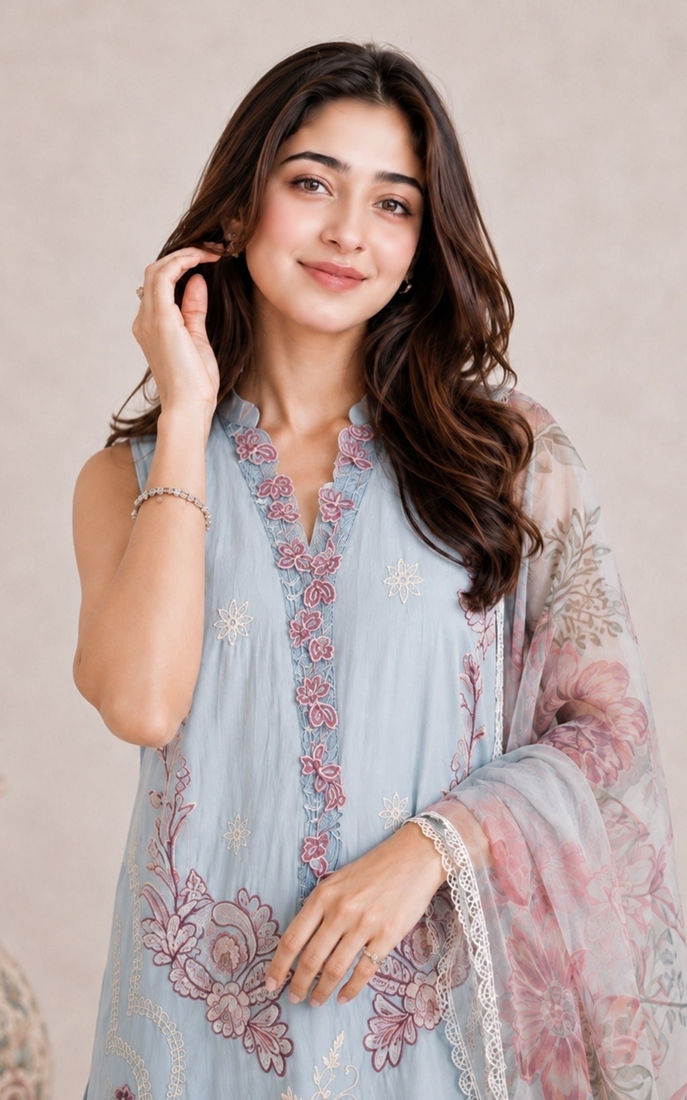 Ice Escape (SL26-15) | 3pcs Embroidered Unstitched Summer