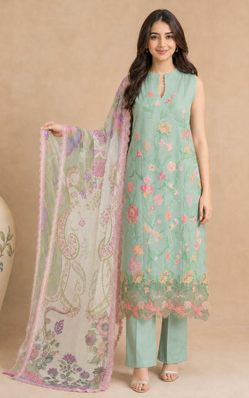 Mint Grape (SL26-16) | 3pcs Embroidered Unstitched Summer