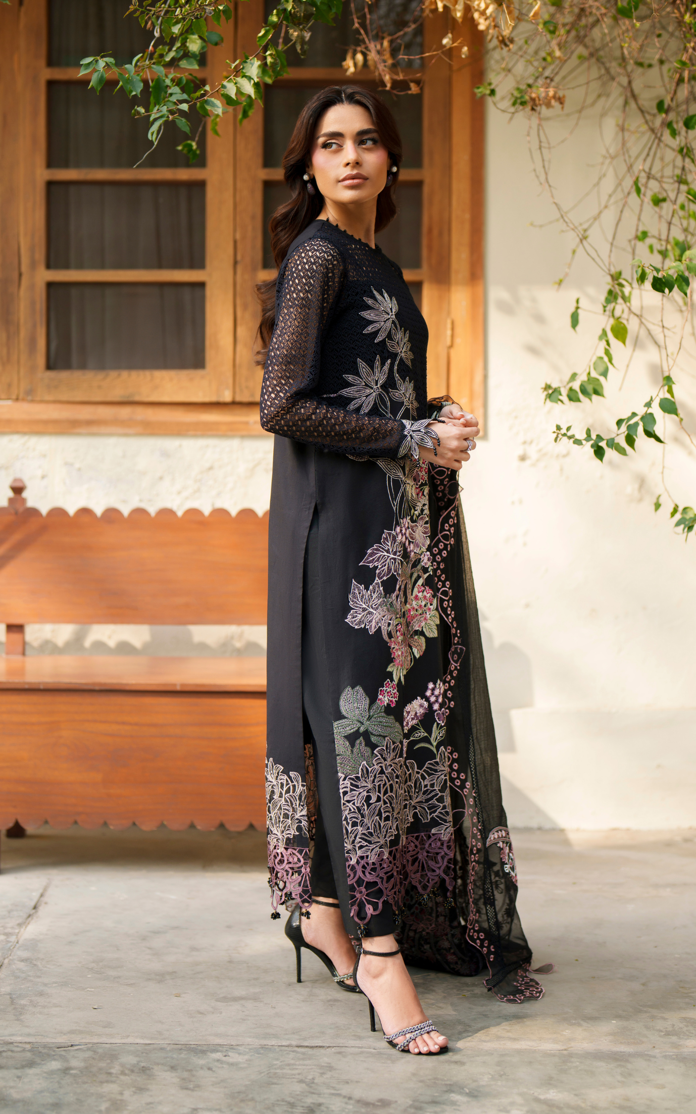 Noir Lily VUL26-01 | 3pcs Embroidered Unstitched Summer