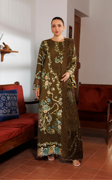 Hazel Hue (WLXU-02) | 3pcs Embroidered Stitched Winter