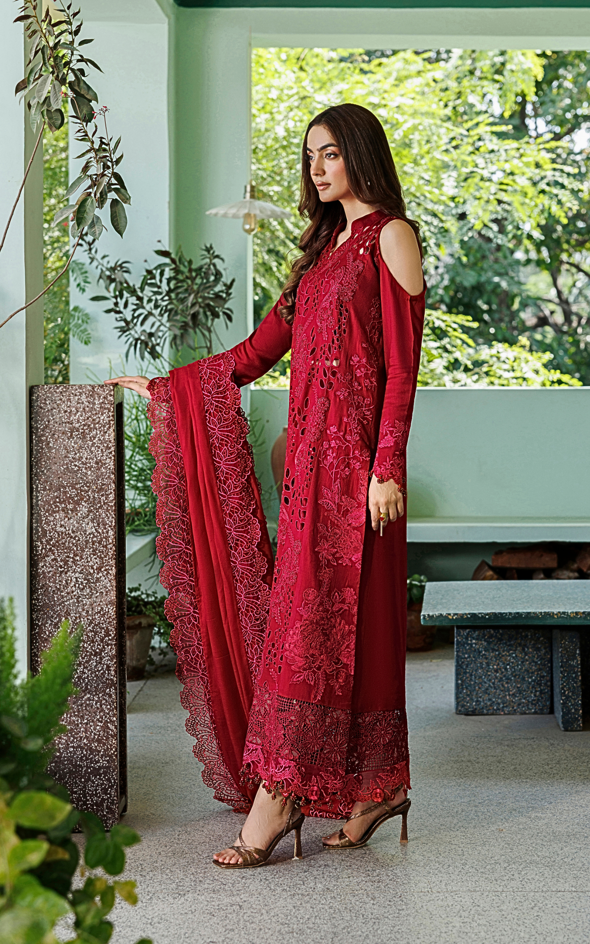 Velvet Aria (WLXU-04) | 3pcs Embroidered Stitched Winter