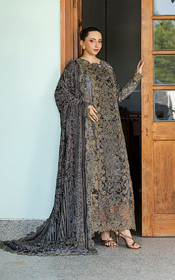 Magnolia (WLXU-05) | 3pcs Embroidered Unstitched Winter