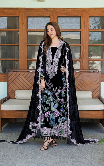 Ivy (WLXU-09) | 3pcs Embroidered Stitched Winter